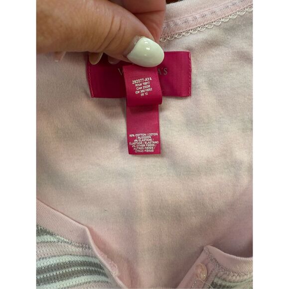 Victoria’s Secret Y2K Pink White & Silver Waffle Knit Short Romper sz M NWOT - Picture 9 of 9